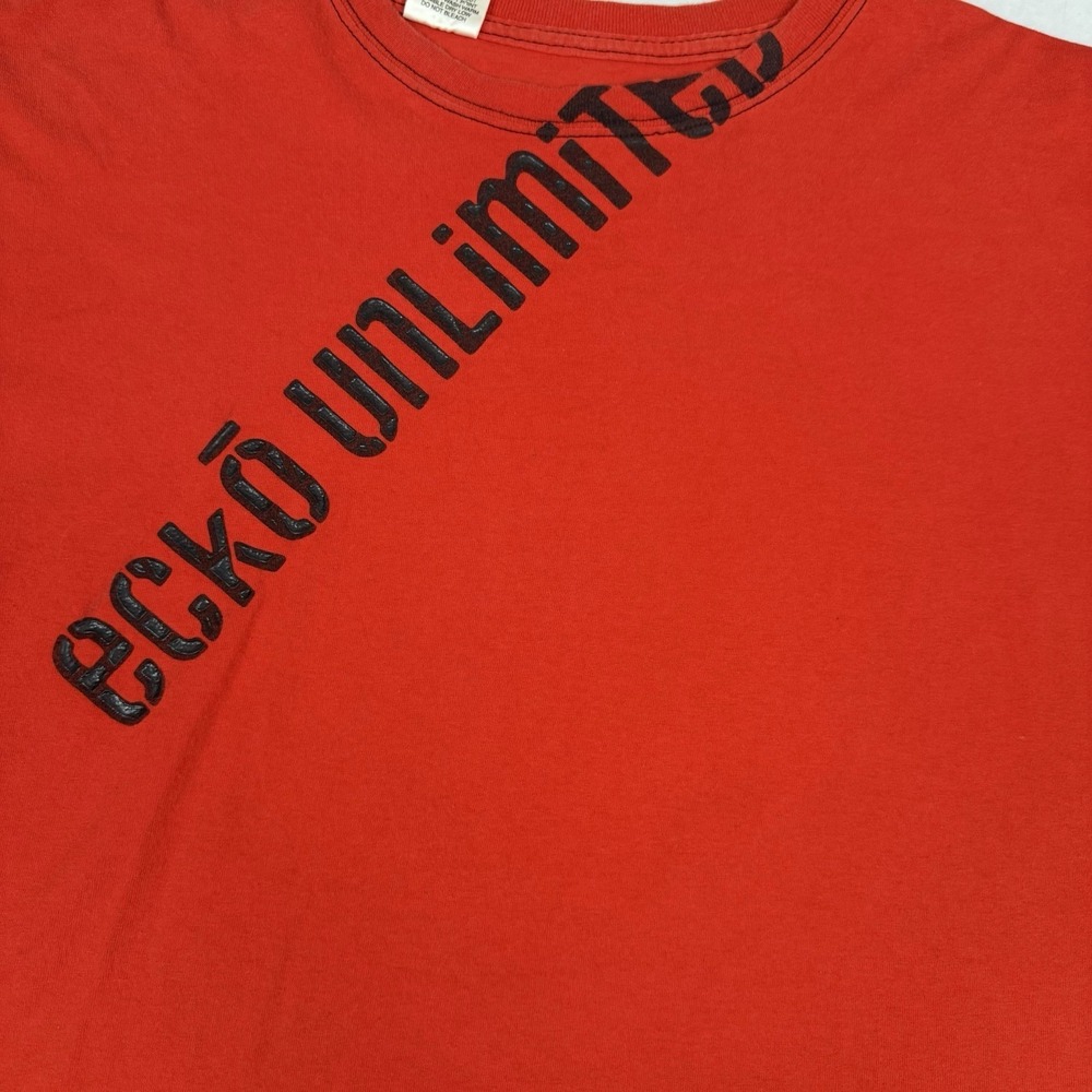 Vintage 90s Ecko Unltd Red T-Shirt XXL Rhino Logo Complex Streetwear Y2K - Picture 3 of 9